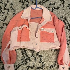 Cropped denim jacket